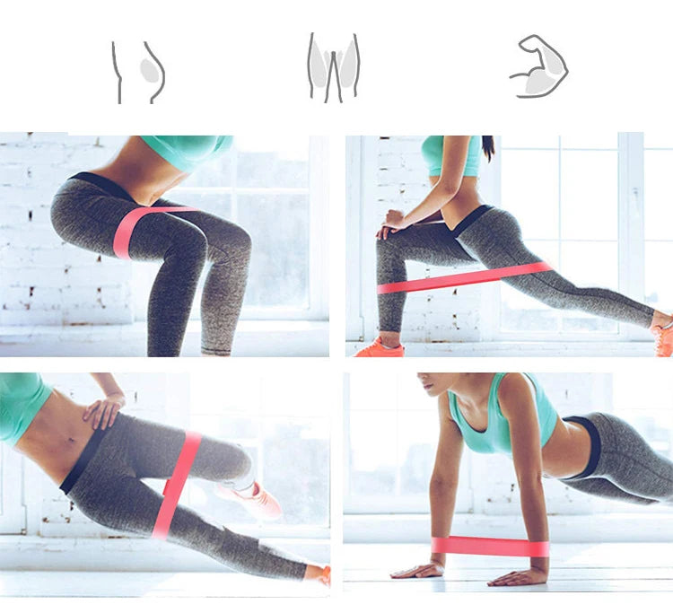 Faixa Elástica de Resistência para Treino – Mini Band de Borracha para Pilates, Crossfit, Academia e Exercícios de Força