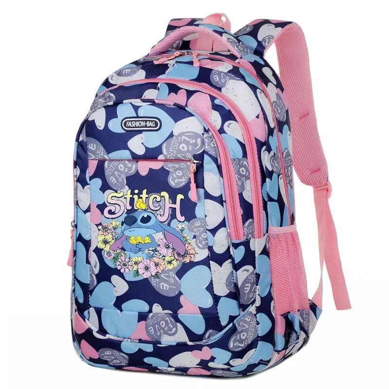 Mochila Escolar Disney Stitch – Estilo Divertido e Espaçosa, Ideal para Crianças, Adolescentes e Fãs da Disney