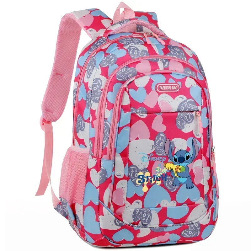 Mochila Escolar Disney Stitch – Estilo Divertido e Espaçosa, Ideal para Crianças, Adolescentes e Fãs da Disney