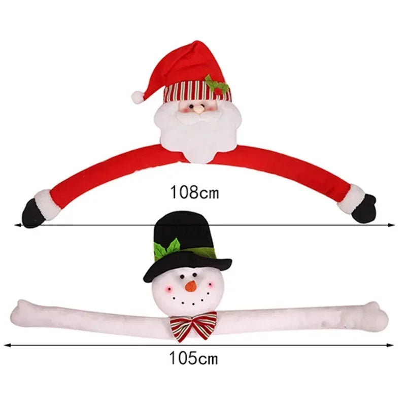 Boneco 105cm Papai Noel e Boneco de Neve para Abraçar a Árvore – Decoração Natalina Exclusiva para Deixar Sua Casa Encantadora no Natal 2025