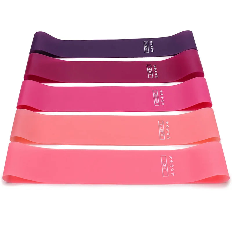 Faixa Elástica de Resistência para Treino – Mini Band de Borracha para Pilates, Crossfit, Academia e Exercícios de Força