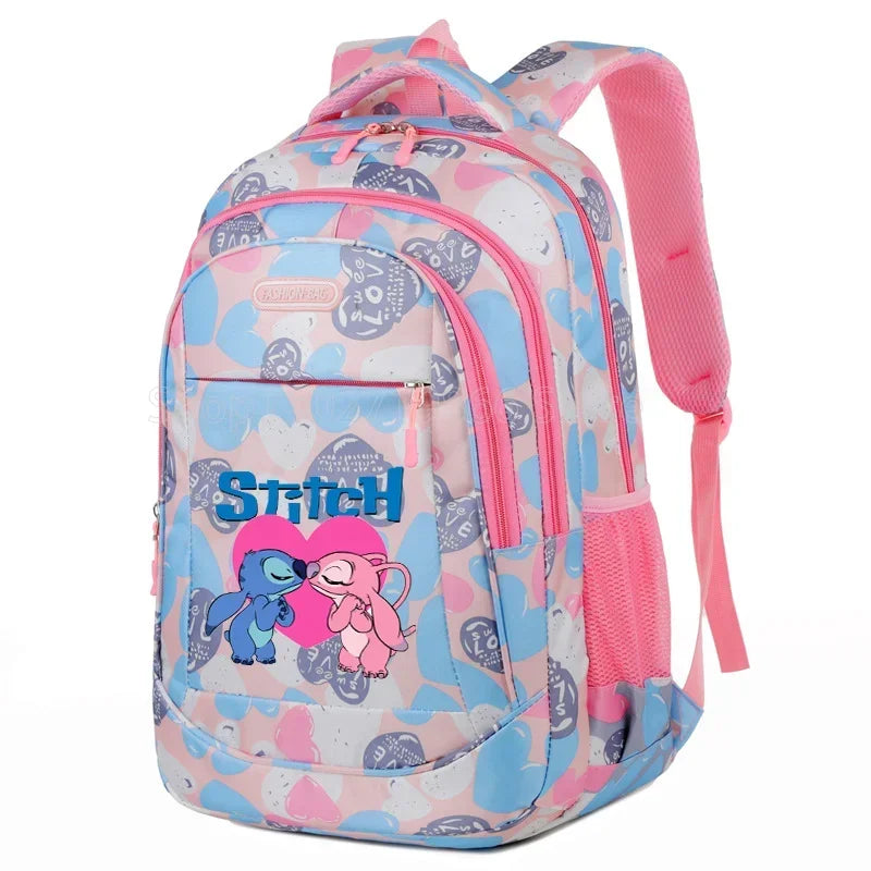 Mochila Escolar Disney Stitch – Estilo Divertido e Espaçosa, Ideal para Crianças, Adolescentes e Fãs da Disney