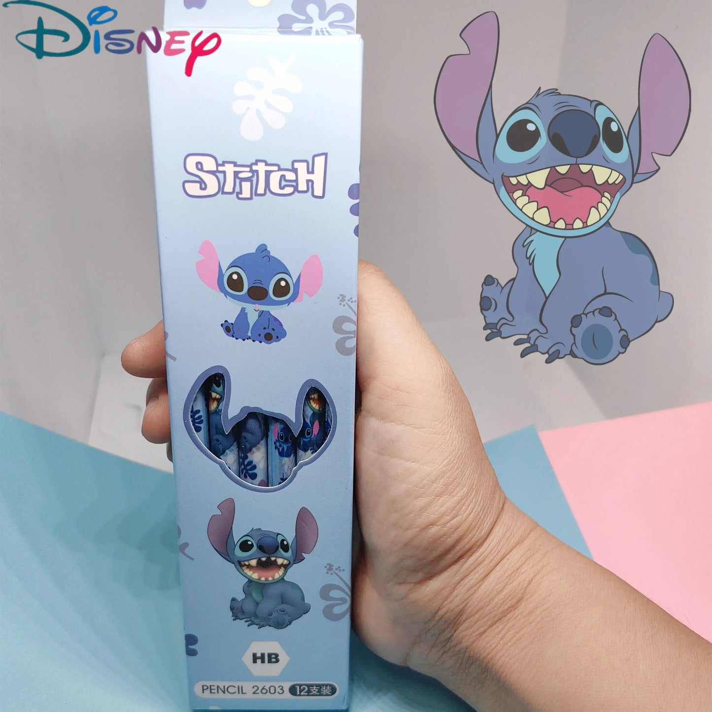 Kit 12 Lápis Disney Lilo & Stitch –  Presente Criativo Infantil Lápis de Colorir