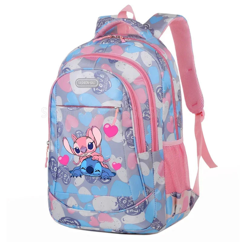 Mochila Escolar Disney Stitch – Estilo Divertido e Espaçosa, Ideal para Crianças, Adolescentes e Fãs da Disney