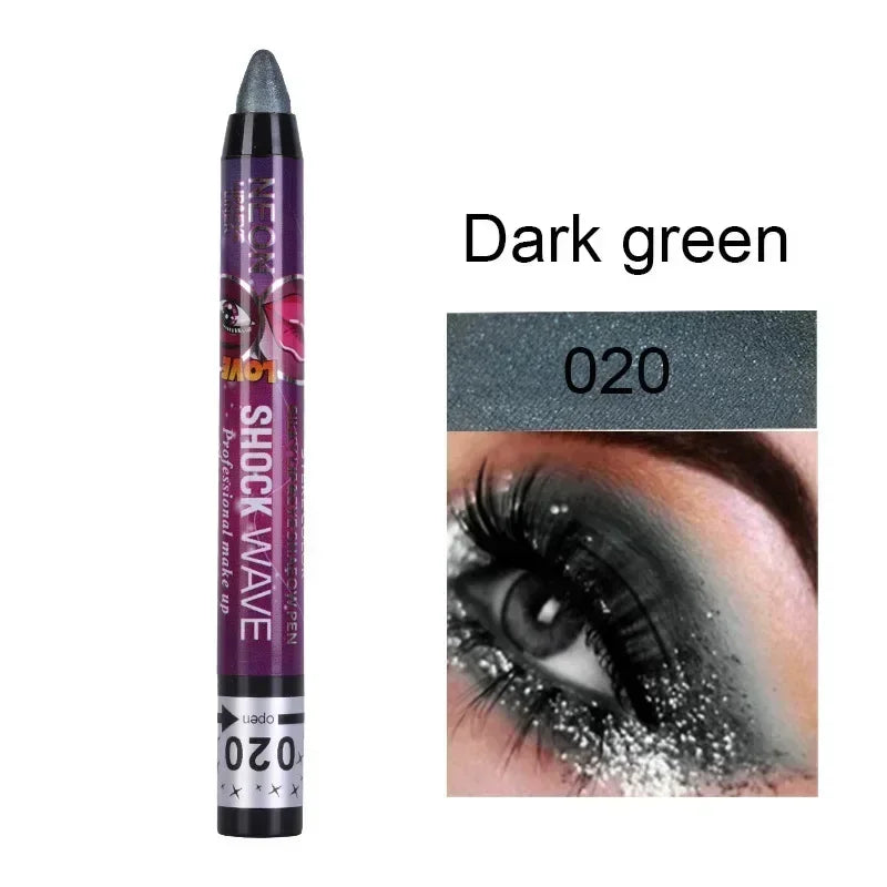 Lápis 2 em 1 Sombra e Batom – À Prova d’Água, Longa Duração e Efeito Glitter