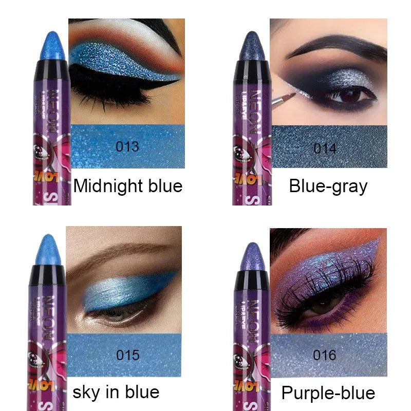 Lápis 2 em 1 Sombra e Batom – À Prova d’Água, Longa Duração e Efeito Glitter
