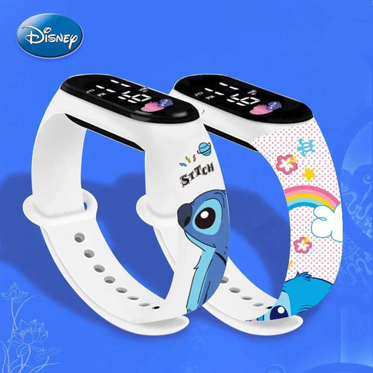 Relógio Digital Infantil Disney com LED Luminoso – Toque, Resistente à Água, Esportivo e Ideal para Presente