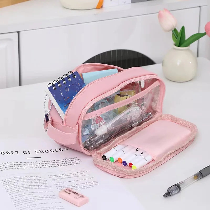 Estojo Disney Minnie Mouse – Organizador  Grande e Prático para Escola com Inicial do Nome .
