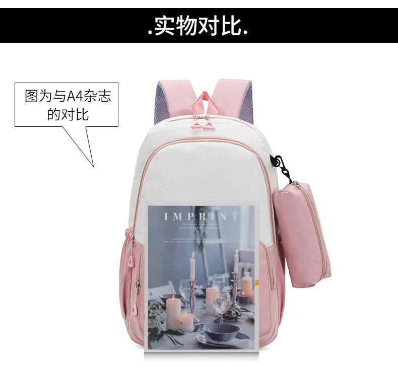 Mochila Escolar Disney Stitch – Grande Capacidade, Resistente à Água e Ideal para Crianças e Adolescentes