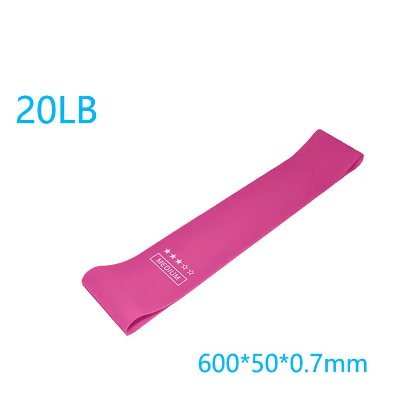 Faixa Elástica de Resistência para Treino – Mini Band de Borracha para Pilates, Crossfit, Academia e Exercícios de Força