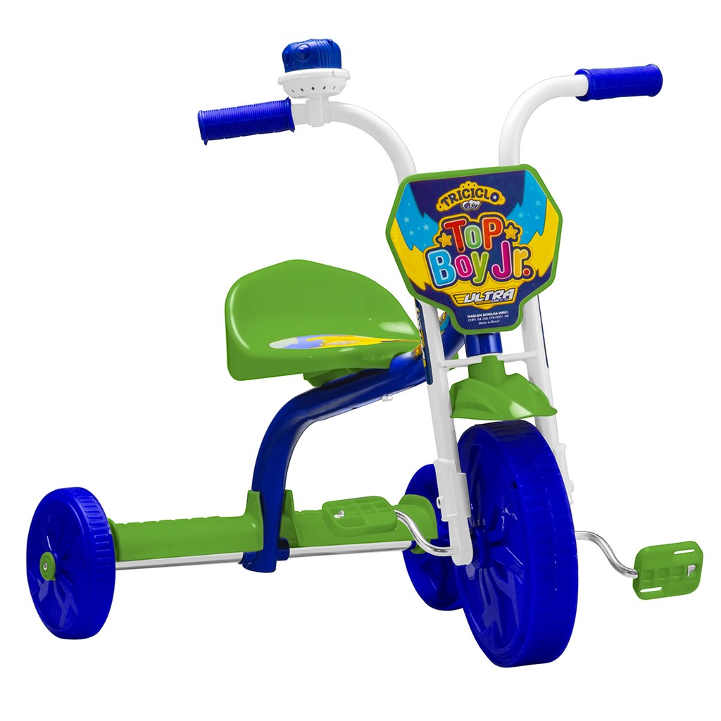 Triciclo Infantil Ultra Bikes Top Boy Jr Roda em pp Menino Menina