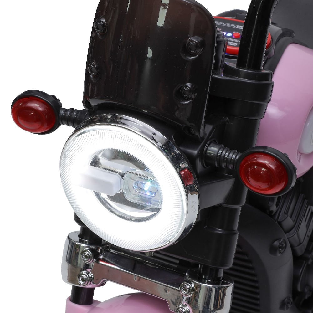 Moto Elétrica Infantil Rosa 6V Mini Harley – Com LED e Música