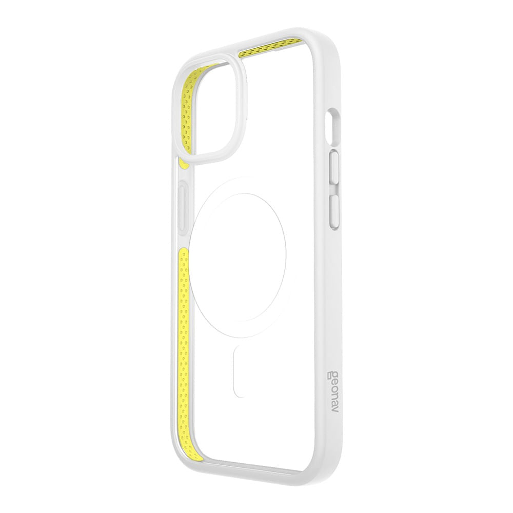 Capa Anti-Impacto Geonav Impact Pro para iPhone 15 – TPU e Policarbonato Branco, Compatível com MagSafe