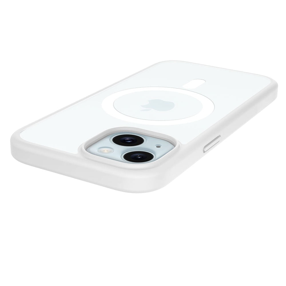Capa Anti-Impacto Geonav Impact Pro para iPhone 15 – TPU e Policarbonato Branco, Compatível com MagSafe