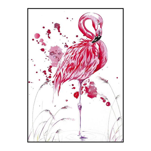 Quadro Decorativo Barcelona Flamingo 50x70cm Moldura Preta – Estilo e Personalidade para Seu Ambiente