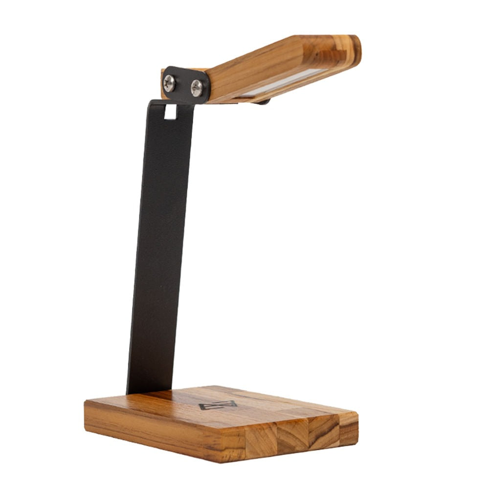 Luminária de Mesa Brandt Elements em Madeira com Dimmer – 33x23x5 cm