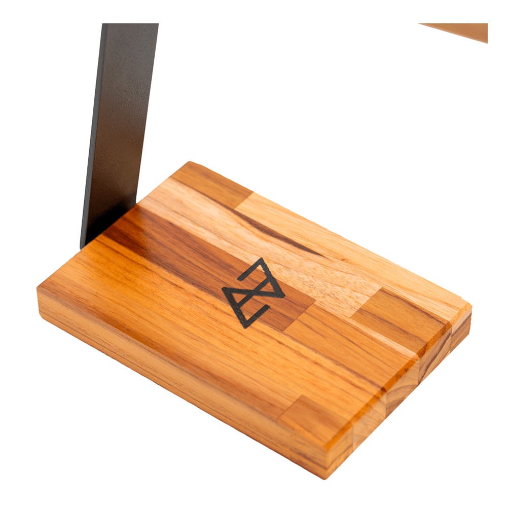 Luminária de Mesa Brandt Elements em Madeira com Dimmer – 33x23x5 cm