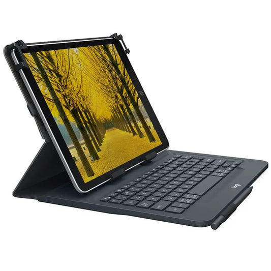 Capa com Teclado Bluetooth Logitech Universal Folio para Tablets 9-10” Android, Apple e Windows – Preto