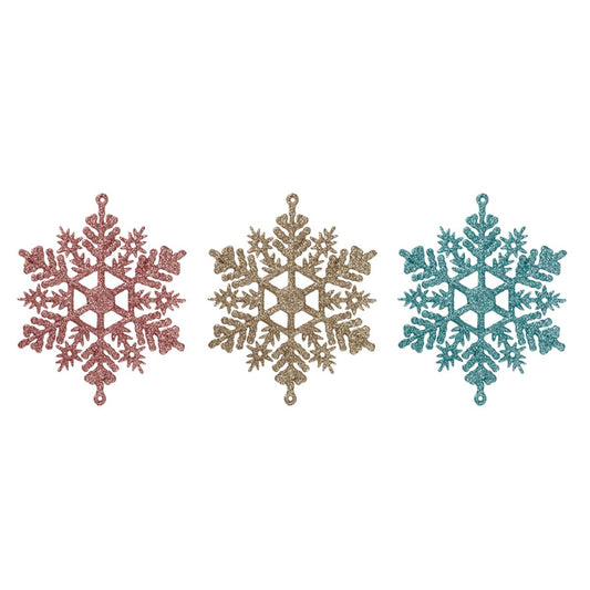 Enfeite Natalino Floco de Neve 11cm 6 Unidades – Merita CDA-1233 | Charme e Elegância para sua Decoração