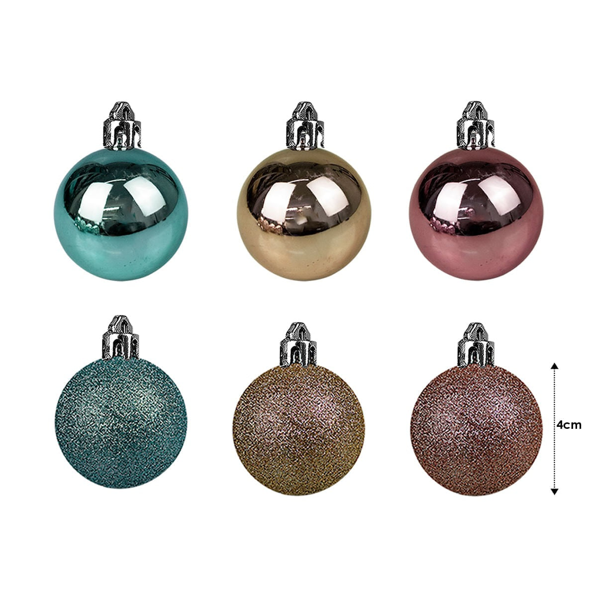 Kit de Bolas de Natal 20 Peças 4cm Ref. CDA-1250 – Decoração Prática e Sofisticada