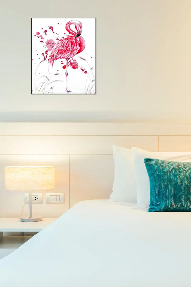 Quadro Decorativo Barcelona Flamingo 50x70cm Moldura Preta – Estilo e Personalidade para Seu Ambiente