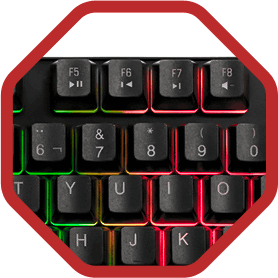 Teclado Gamer TGT M16L Rainbow ABNT2 Membrana USB Preto Full Size 107 Teclas – SEG IMPORTS