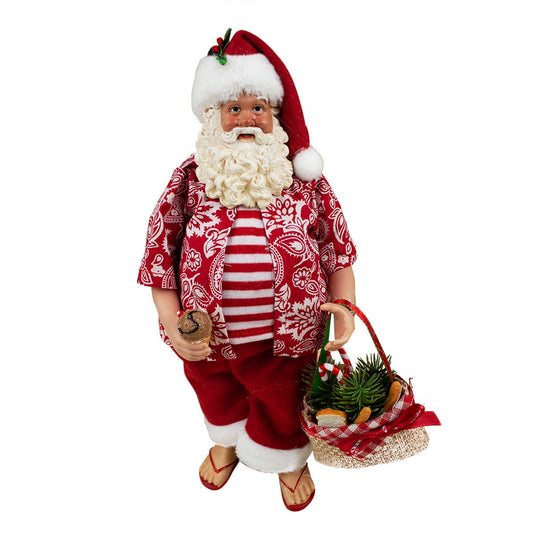 Enfeite Papai Noel no Verão em Resina 28cm Merita – SEG Imports