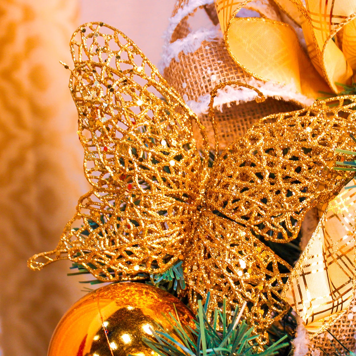 Kit Decoração Árvore de Natal Dourada 150cm Merita – Elegância e Sofisticação em Cada Detalhe