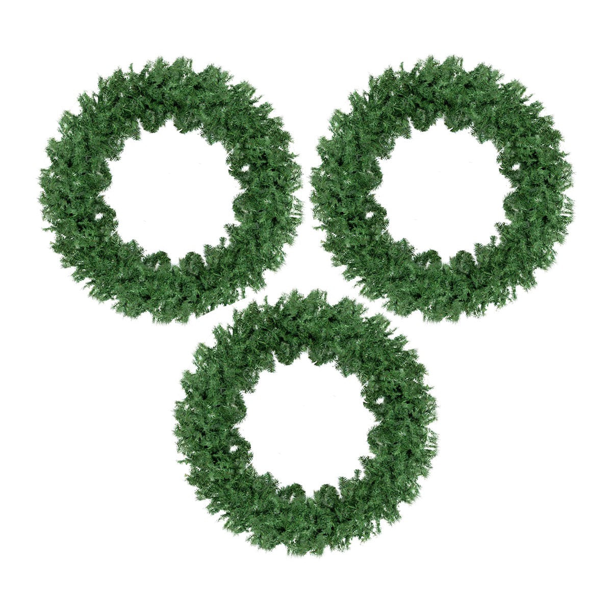 Guirlanda de Natal Aramada Verde 35cm Kit com 3 Unidades para Decoração Festiva – SEG Imports