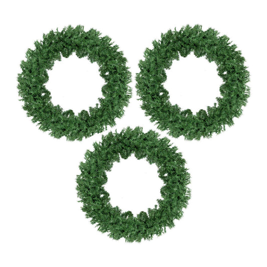 Guirlanda de Natal Aramada Verde 35cm Kit com 3 Unidades para Decoração Festiva – SEG Imports