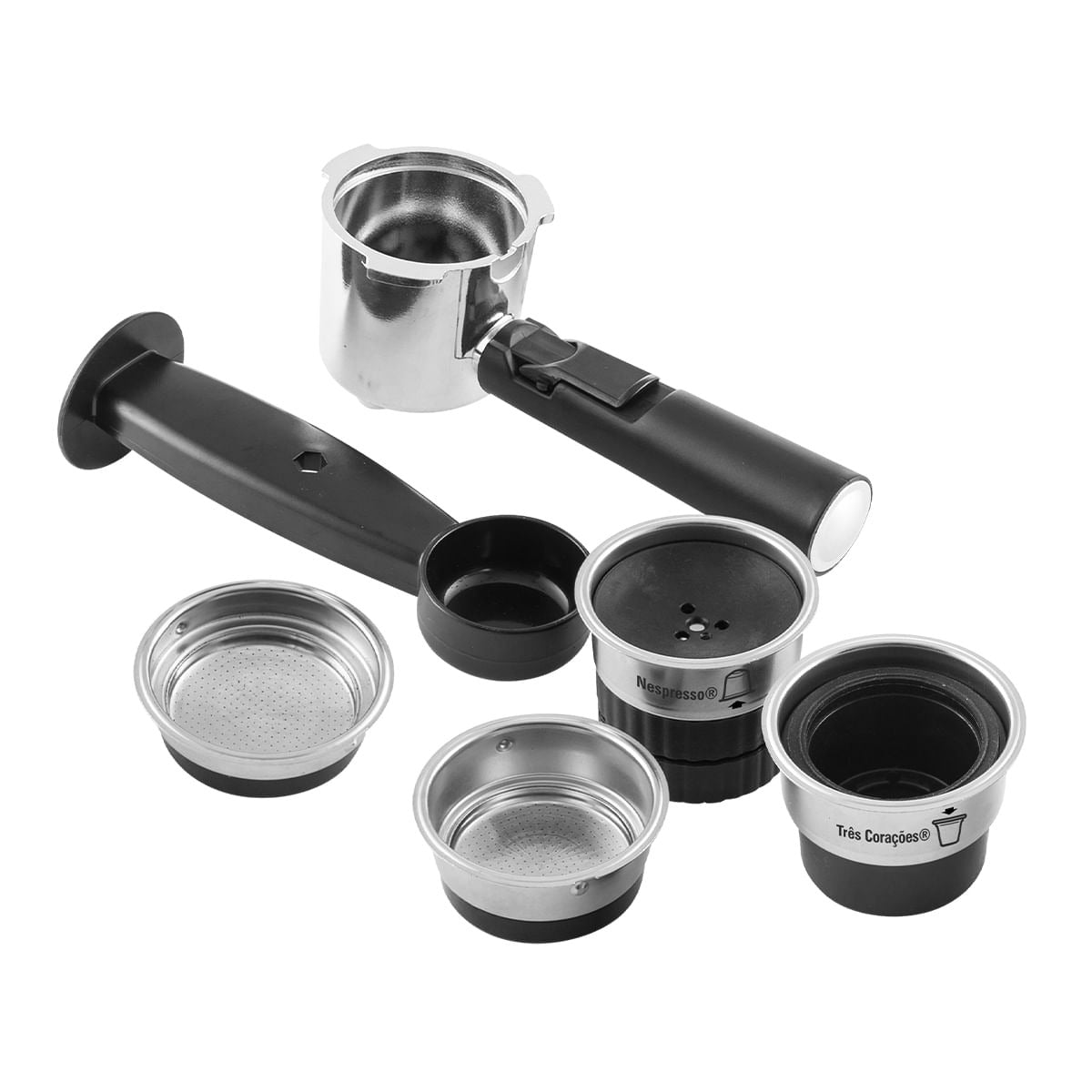 Cafeteira Expresso & Cápsulas Philco PCF24 20 Bar Inox Red 1,6L 4 em 1