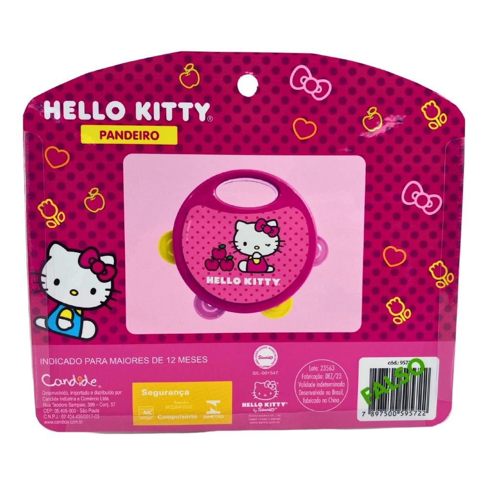 Instrumento Musical Infantil Hello Kitty – Pandeiro Candide