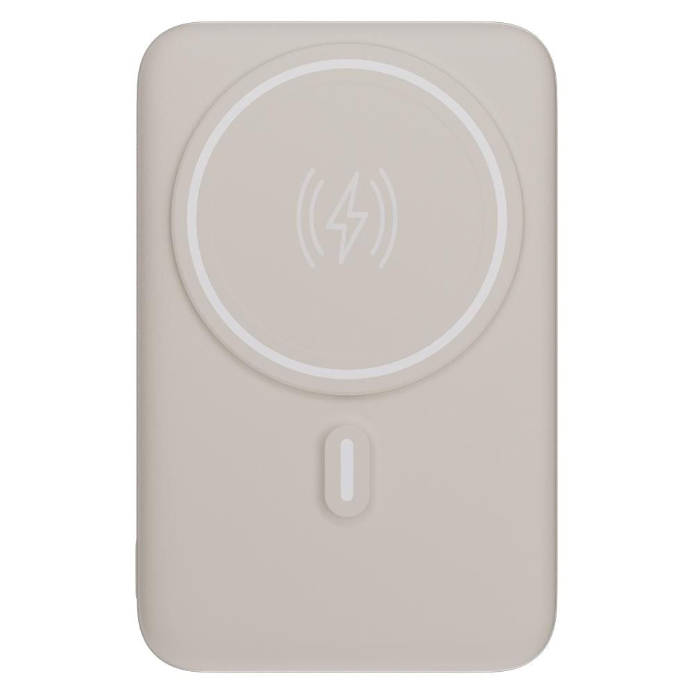 Carregador Portátil Geonav 10.000mAh com Suporte Dobrável, Indução MagSafe, USB-C/USB-A – Off White