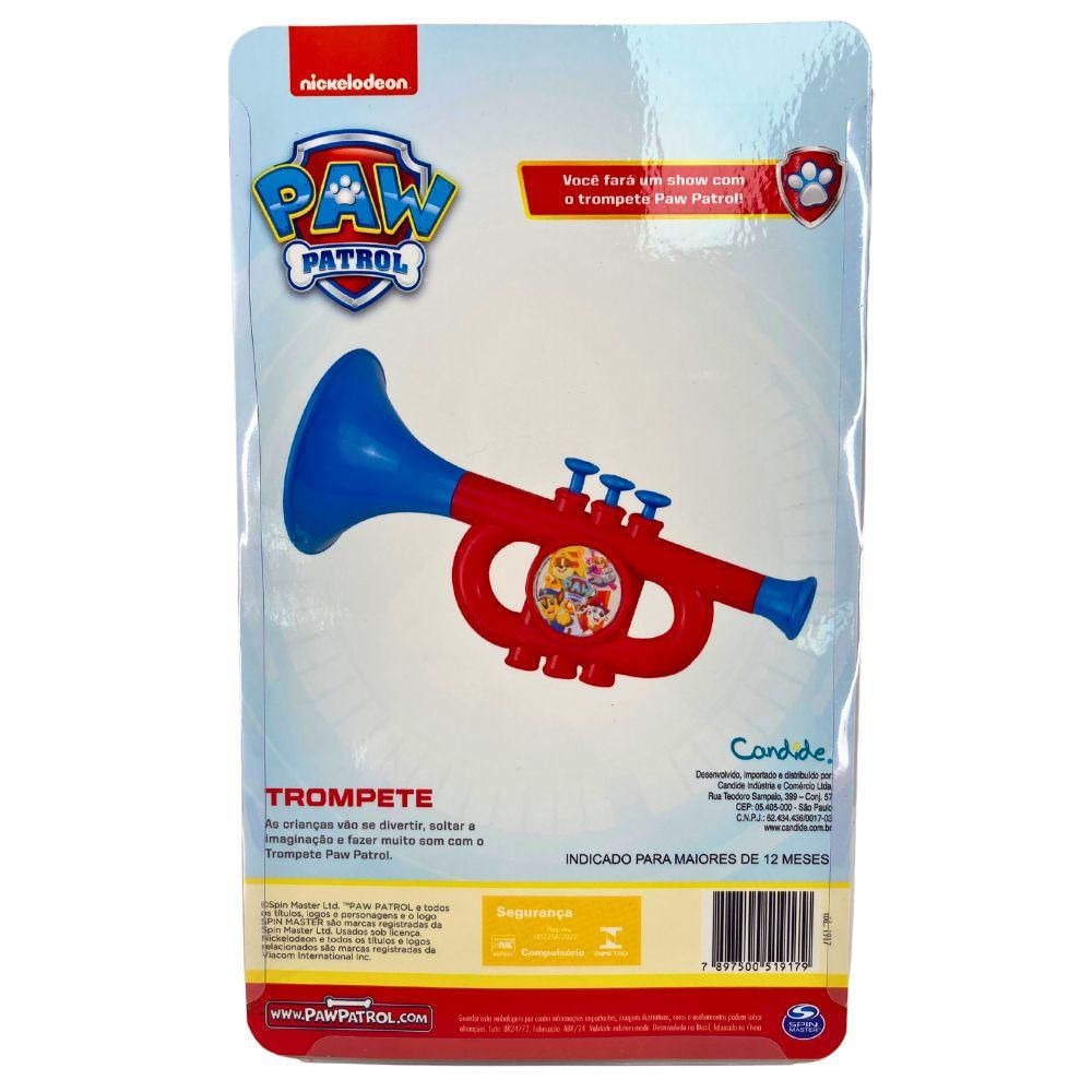 Instrumento Musical Infantil Trompete – Hello Kitty ou Patrulha Canina Candide
