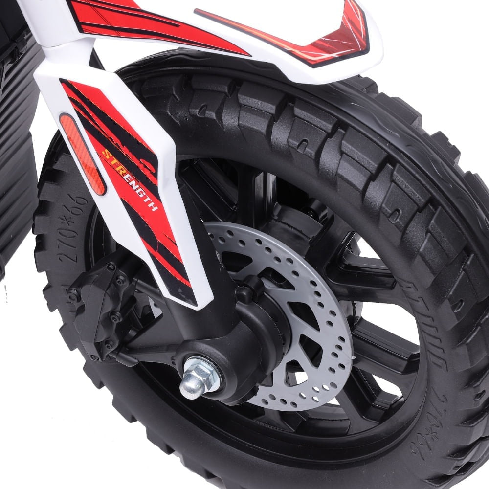 Moto Elétrica Infantil Turbon com Rodinhas Branco – Zippy Toys 6V