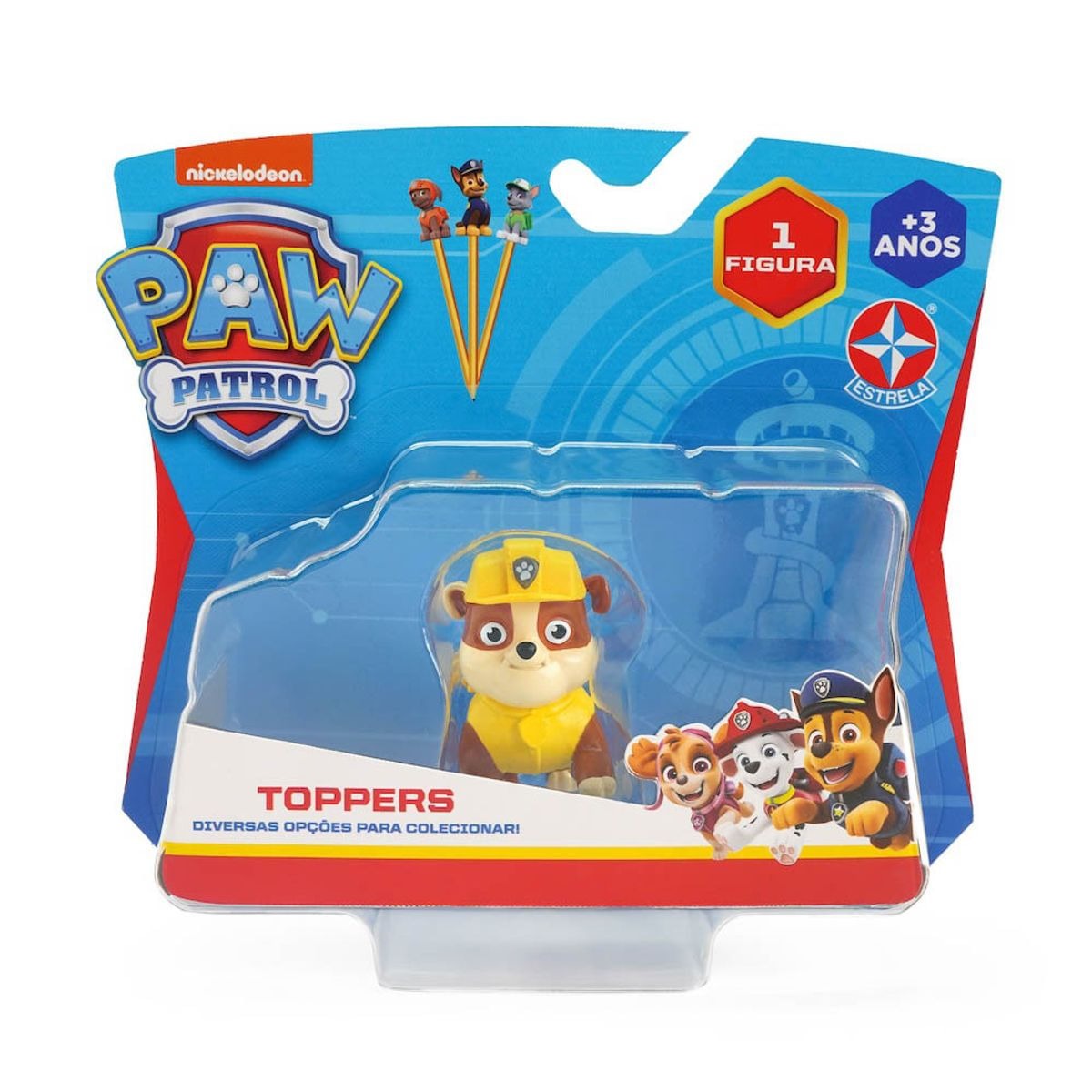 Topper Patrulha Canina Rubble – Estrela Original para Lápis e Canetas