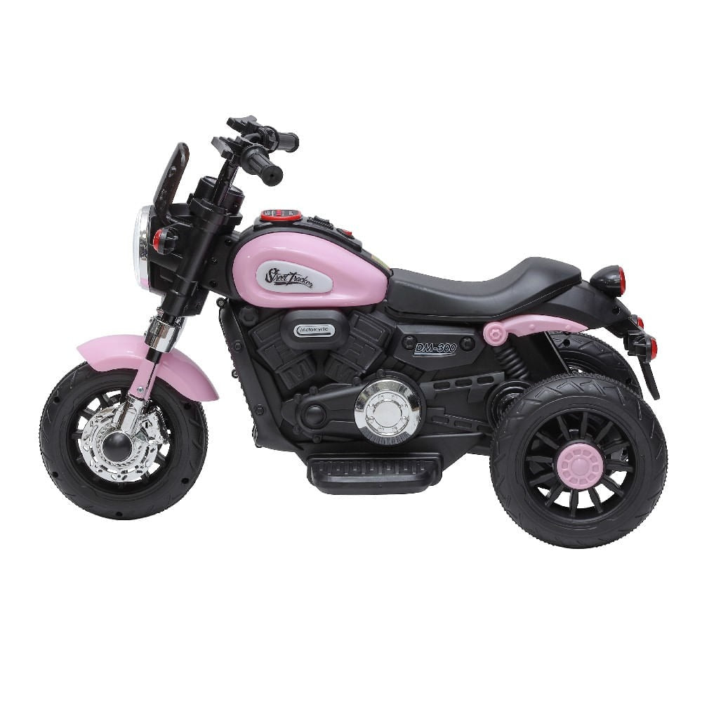 Moto Elétrica Infantil Rosa 6V Mini Harley – Com LED e Música