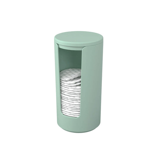 Porta Algodão Disco Coza Serene Verde Jade – Organização e Sofisticação no Seu Banheiro