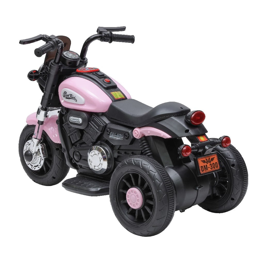 Moto Elétrica Infantil Rosa 6V Mini Harley – Com LED e Música