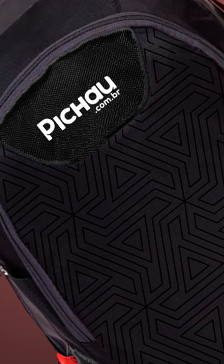 Mochila Pichau Heaven Preto e Vermelho – Design Gamer, Resistente e Confortável para Trabalho, Estudo e Viagens – Seg Imports
