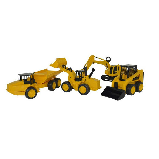 Tratores de Brinquedo Workers Series 4 em 1 – Conjunto de Máquinas de Construção
