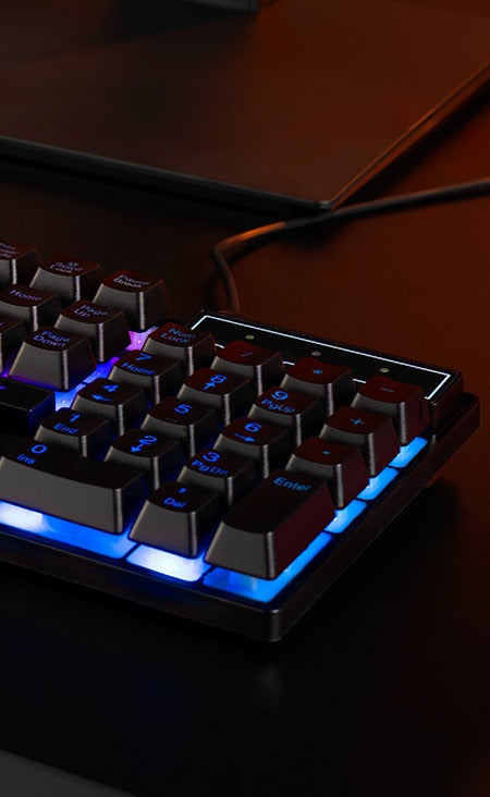 Combo Gamer TGT Ariete 4 em 1 – Teclado ABNT2, Mouse 1600 DPI, Mousepad e Headset 40 mm – Rainbow LED – Seg Imports