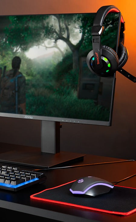 Combo Gamer TGT Ariete 4 em 1 – Teclado ABNT2, Mouse 1600 DPI, Mousepad e Headset 40 mm – Rainbow LED – Seg Imports