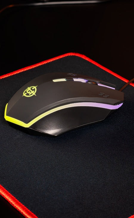 Combo Gamer TGT Ariete 4 em 1 – Teclado ABNT2, Mouse 1600 DPI, Mousepad e Headset 40 mm – Rainbow LED – Seg Imports