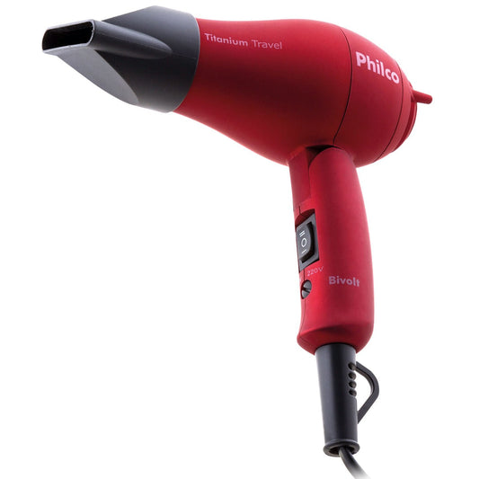 Secador de Cabelo Philco Titanium Travel 750W – Leve, Compacto, Dobrável, Bivolt, 2 Velocidades e Bocal Concentrador – Seg Imports