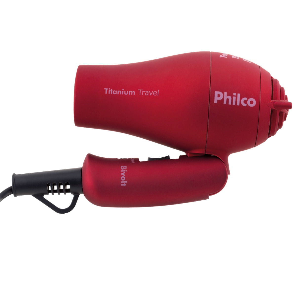 Secador de Cabelo Philco Titanium Travel 750W – Leve, Compacto, Dobrável, Bivolt, 2 Velocidades e Bocal Concentrador – Seg Imports