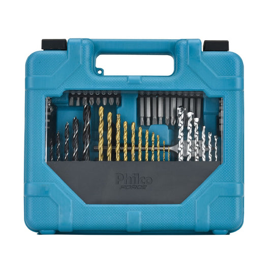 Kit de Ferramentas Philco PKF01 – 70 Acessórios Resistentes com Maleta Reforçada, Brocas, Bits, Soquetes e Trena de 3m – Seg Imports