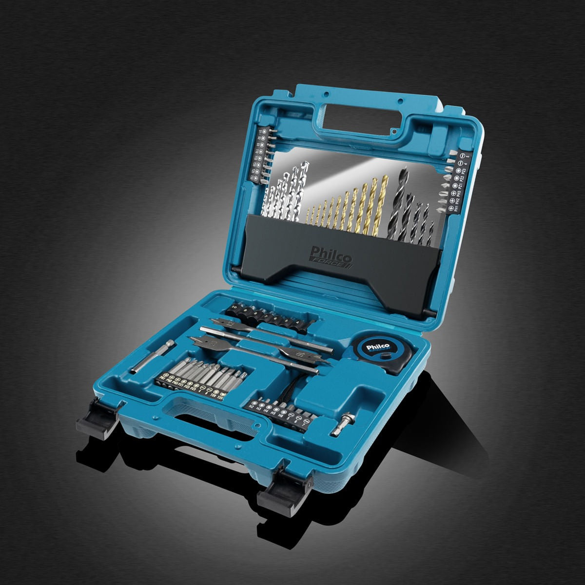 Kit de Ferramentas Philco PKF01 – 70 Acessórios Resistentes com Maleta Reforçada, Brocas, Bits, Soquetes e Trena de 3m – Seg Imports