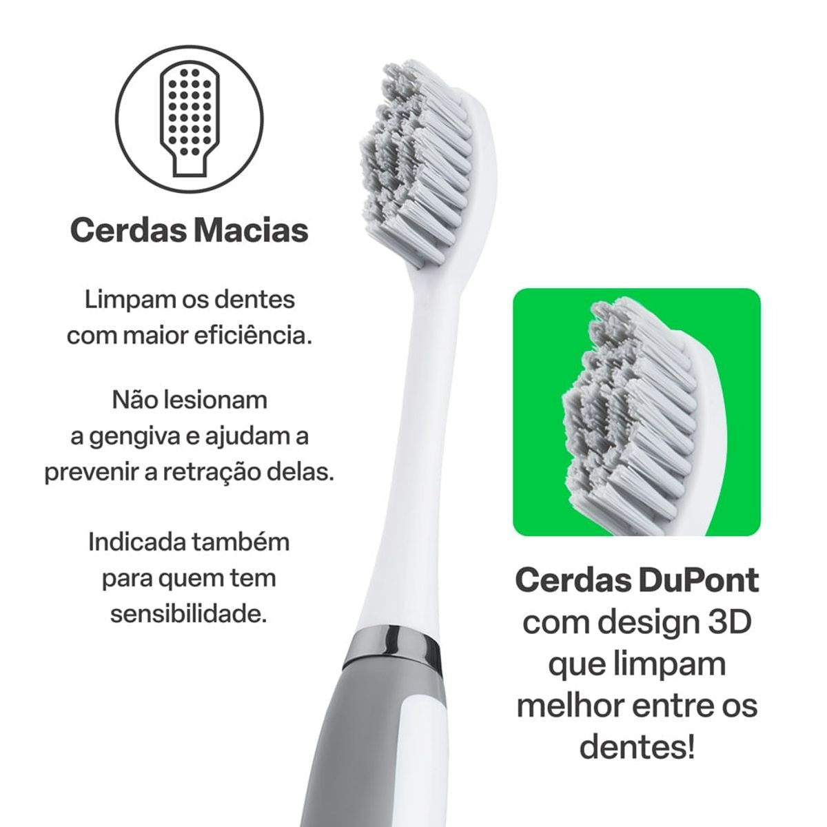 Escova Elétrica Sônica Adulta Health Pro HC102 – Limpeza Profunda e Tecnologia Sônica | SEG Imports