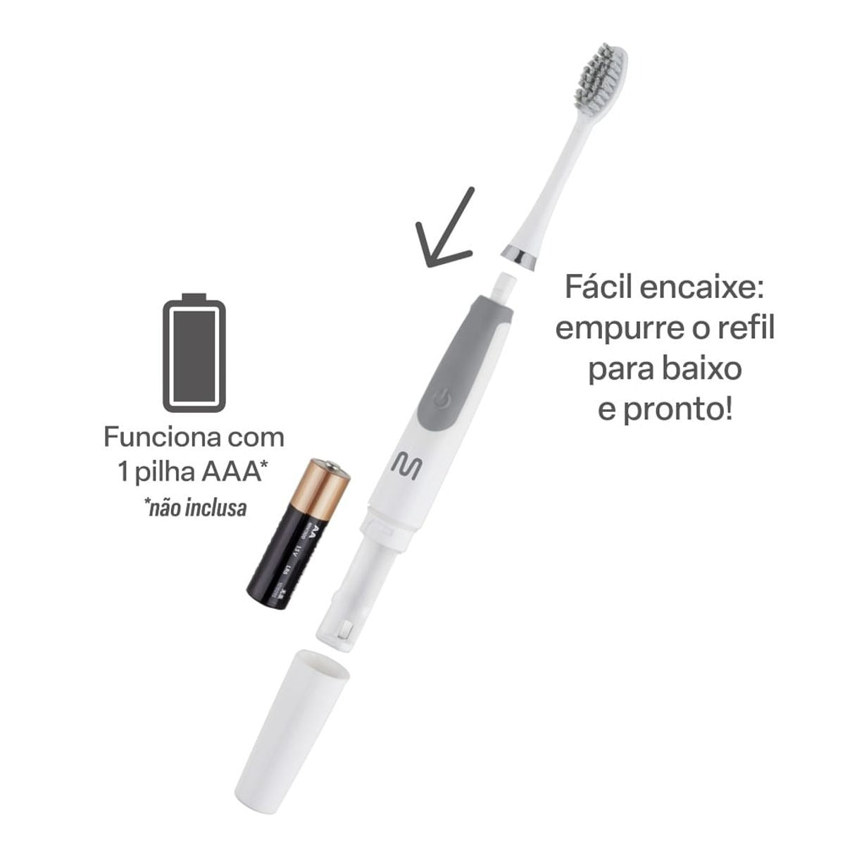 Escova Elétrica Sônica Adulta Health Pro HC102 – Limpeza Profunda e Tecnologia Sônica | SEG Imports